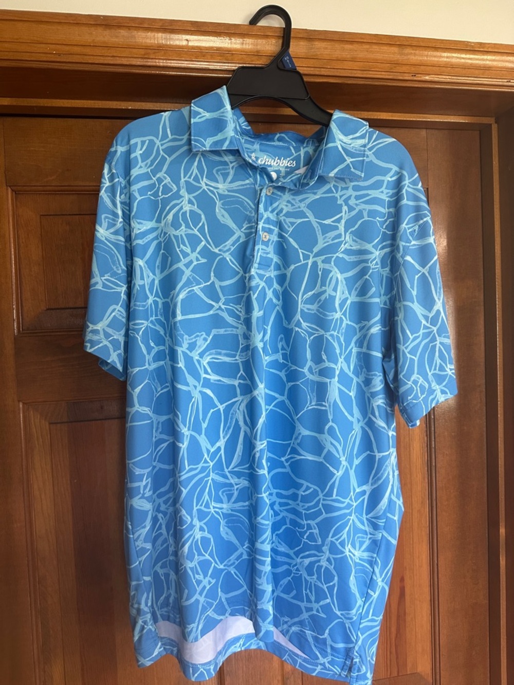 chubbies Blue & Light Blue Abstract-Print Polo